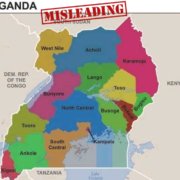 Misleading Map of Uganda showing regions