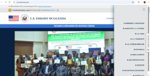 Screenshot showing what is under the menu tab once clicked on