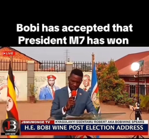 Bobi Has Accepted That President Museveni Has Won