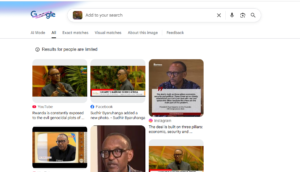 videos from our findings that match the TikTok screenshot here and here with bits of Kagame’s speech at the reception of the Liberation Day celebration.