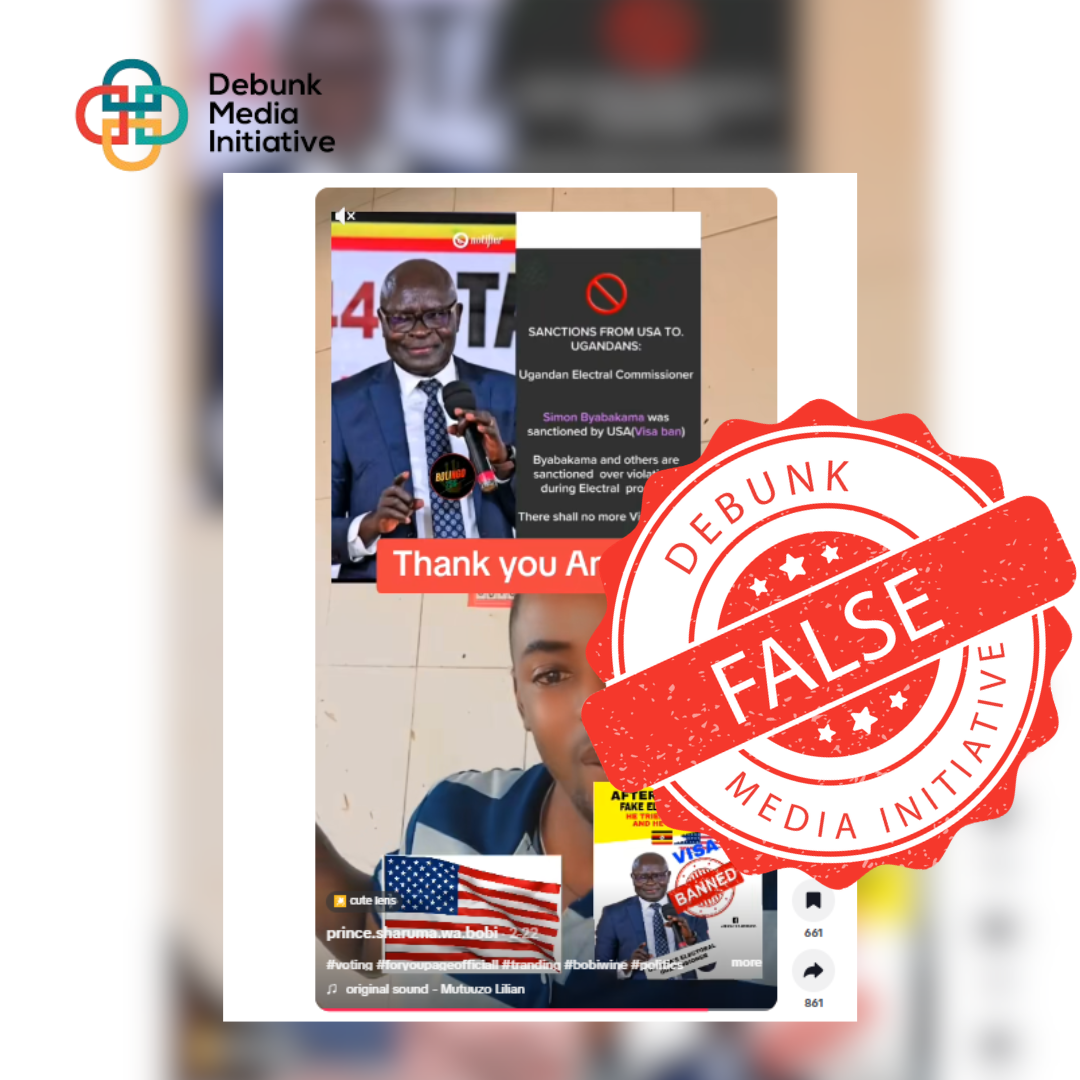 There is no verified evidence that the United States has sanctioned Electoral Commission Chairman Simon Byabakama.