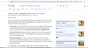 The screenshot of the results