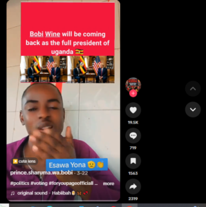 Screenshot of the TikTok with the AI-Generated Images