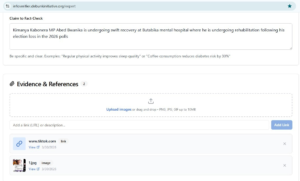 Results from the tool indicated and affirmed that the claim is false, as seen in the picture below.